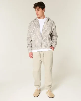 Pantaloni de jogging largi cu cordon