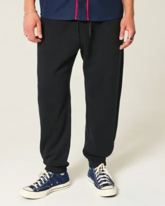 Pantaloni de jogging largi cu cordon