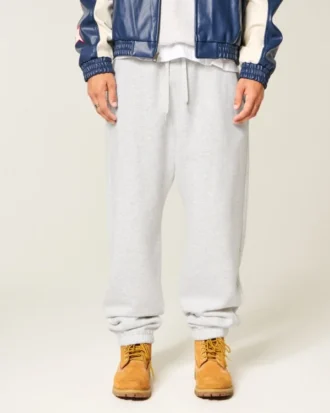 Pantaloni de jogging largi cu cordon
