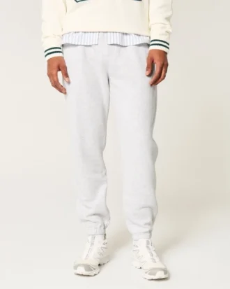 Pantaloni de jogging relaxați din fleece
