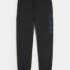 Pantaloni de jogging relaxați din fleece cu imprimeu alpin Pantaloni de jogging relaxați din fleece cu imprimeu alpin