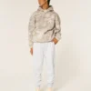 Pantaloni de jogging relaxați din fleece cu nervuri Pantaloni de jogging relaxați din fleece cu nervuri