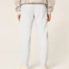 Pantaloni de jogging relaxați din fleece cu nervuri Pantaloni de jogging relaxați din fleece cu nervuri