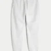 Pantaloni de jogging relaxați din fleece cu nervuri Pantaloni de jogging relaxați din fleece cu nervuri