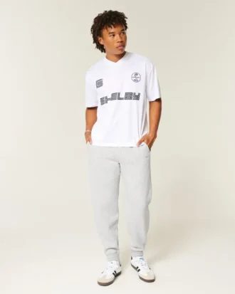 Pantaloni de jogging relaxați din tricot