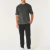 Pantaloni de jogging relaxați din twill Pantaloni de jogging relaxați din twill