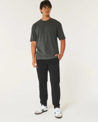 Pantaloni de jogging relaxați din twill