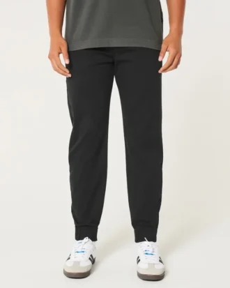 Pantaloni de jogging relaxați din twill