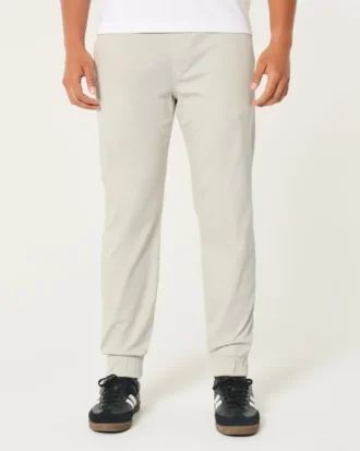 Pantaloni de jogging relaxați din twill
