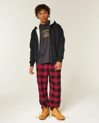Pantaloni de pijama din flanelă