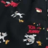 Pantaloni de pijama din flanelă cu imprimeu Tom și Jerry Pantaloni de pijama din flanelă cu imprimeu Tom și Jerry