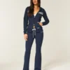 Pantaloni de trening bootcut cu grafică numerică Pantaloni de trening bootcut cu grafică numerică