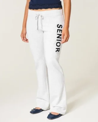 Pantaloni de trening bootcut cu grafică pentru seniori