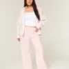 Pantaloni de trening cu buzunar în formă de inimă și croi larg Pantaloni de trening cu buzunar în formă de inimă și croi larg