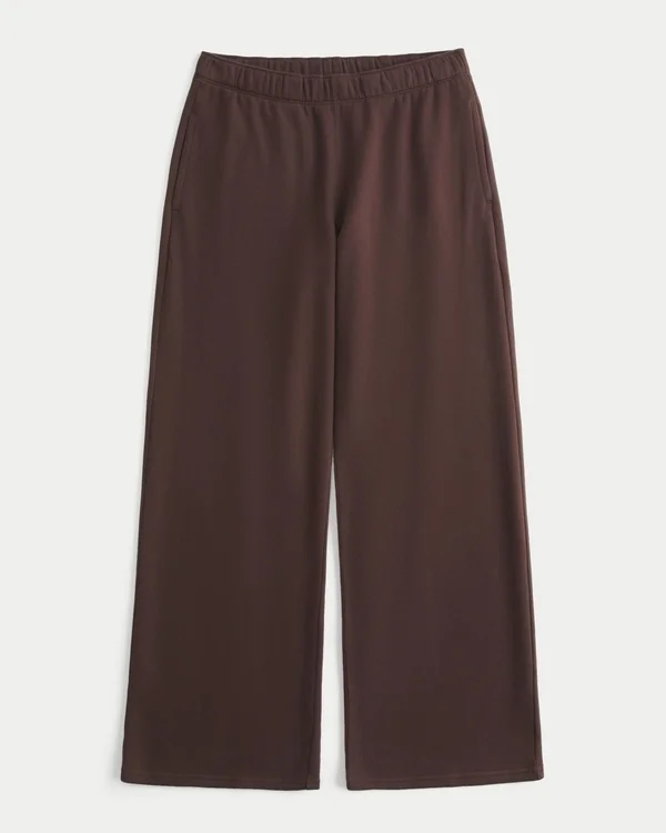 Pantaloni de trening cu buzunar în formă de inimă și croi larg Pantaloni de trening cu buzunar în formă de inimă și croi larg
