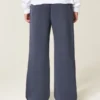 Pantaloni de trening cu grafică numerică și croi bootcut Pantaloni de trening cu grafică numerică și croi bootcut