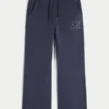 Pantaloni de trening cu grafică numerică și croi bootcut Pantaloni de trening cu grafică numerică și croi bootcut
