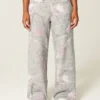 Pantaloni de trening largi camuflați