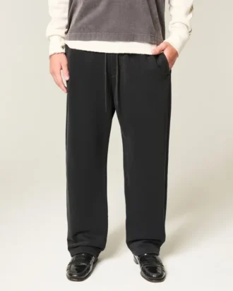 Pantaloni de trening largi cu broderie Spider