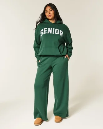 Pantaloni de trening largi cu grafică Senior