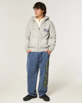 Pantaloni de trening largi cu imprimeu California din colecția Holiday Vault
