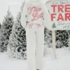 Pantaloni de trening largi cu imprimeu Candy Cane Pantaloni de trening largi cu imprimeu Candy Cane