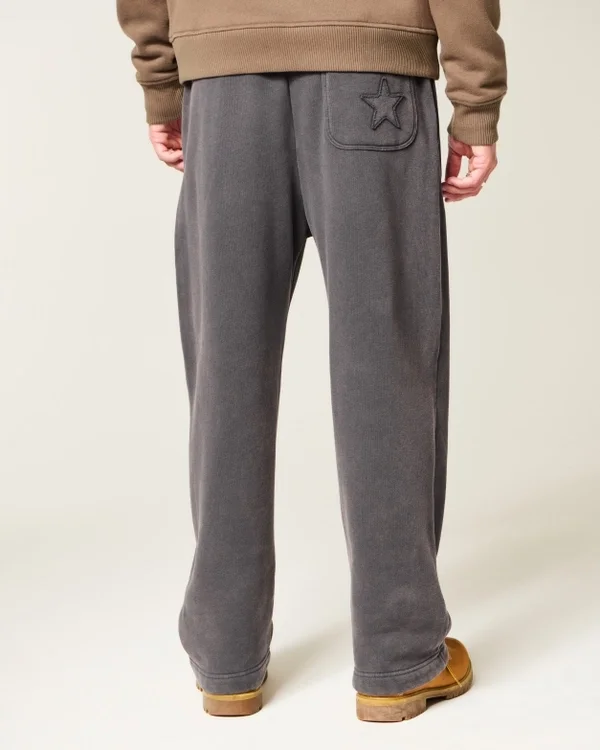 Pantaloni de trening largi cu imprimeu cu stele Pantaloni de trening largi cu imprimeu cu stele