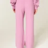 Pantaloni de trening largi cu imprimeu cu trandafiri strălucitori Pantaloni de trening largi cu imprimeu cu trandafiri strălucitori