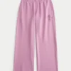 Pantaloni de trening largi cu imprimeu cu trandafiri strălucitori Pantaloni de trening largi cu imprimeu cu trandafiri strălucitori