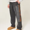 Pantaloni de trening largi cu imprimeu grafic Longhorns de la Universitatea din Texas, Austin Pantaloni de trening largi cu imprimeu grafic Longhorns de la Universitatea din Texas, Austin