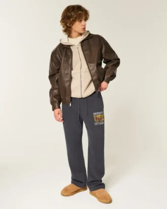 Pantaloni de trening largi cu imprimeu grafic Trojans de la University of Southern California Pantaloni de trening largi cu imprimeu grafic Trojans de la University of Southern California