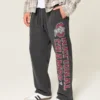 Pantaloni de trening largi cu imprimeu Ohio State University Buckeyes Pantaloni de trening largi cu imprimeu Ohio State University Buckeyes