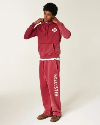 Pantaloni de trening largi cu logo Holiday Vault Release