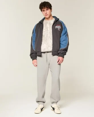 Pantaloni de trening largi cu tiv strâns