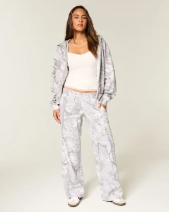 Pantaloni de trening largi Snow Camo Pantaloni de trening largi Snow Camo