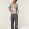 Pantaloni de trening super largi cu imprimeu Double Flame Pantaloni de trening super largi cu imprimeu Double Flame