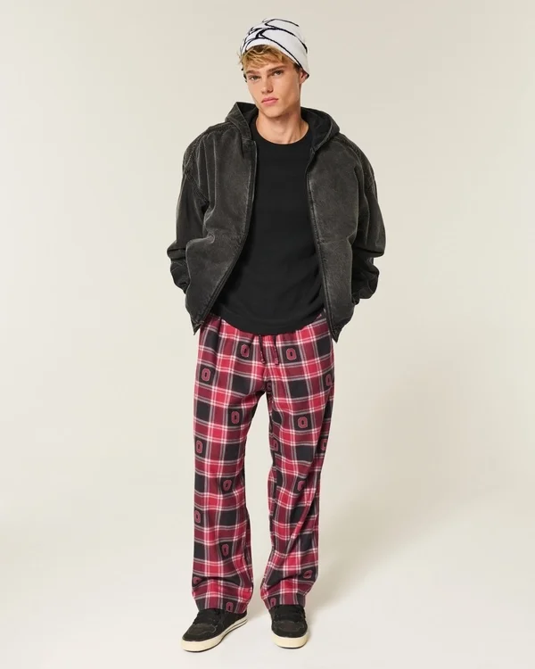 Pantaloni din flanelă cu grafică Ohio State University Buckeyes Pantaloni din flanelă cu grafică Ohio State University Buckeyes