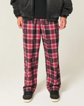 Pantaloni din flanelă cu grafică Ohio State University Buckeyes Pantaloni din flanelă cu grafică Ohio State University Buckeyes