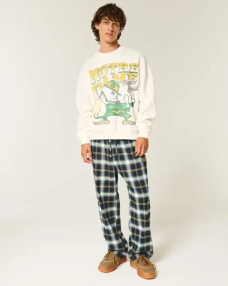 Pantaloni din flanelă cu imprimeu Fighting Irish al Universității Notre Dame Pantaloni din flanelă cu imprimeu Fighting Irish al Universității Notre Dame