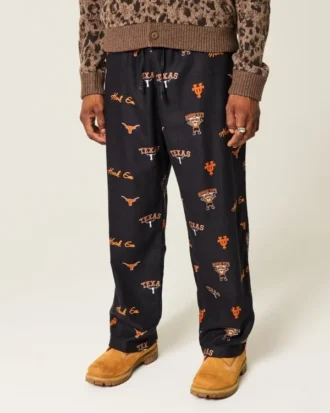 Pantaloni din flanelă cu imprimeu Longhorns de la Universitatea din Texas, Austin Pantaloni din flanelă cu imprimeu Longhorns de la Universitatea din Texas, Austin