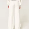 Pantaloni drepți cu talie pliată din tricot Gilly Hicks Pantaloni drepți cu talie pliată din tricot Gilly Hicks