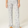 Pantaloni evazați cu talie pliată, din tricot confortabil Pantaloni evazați cu talie pliată, din tricot confortabil
