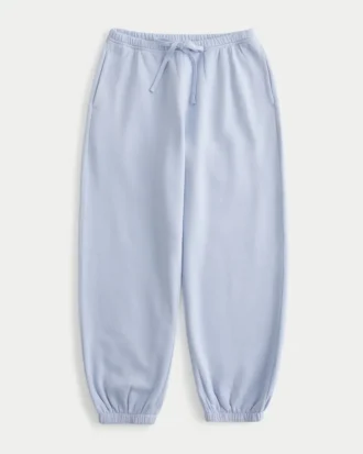 Pantaloni jogging largi din fleece