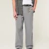 Pantaloni largi cu talie elastică din amestec de in Pantaloni largi cu talie elastică din amestec de in