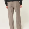 Pantaloni largi cu talie elastică din amestec de in Pantaloni largi cu talie elastică din amestec de in