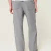 Pantaloni largi cu talie elastică din amestec de in Pantaloni largi cu talie elastică din amestec de in