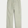 Pantaloni largi cu talie elastică din amestec de in Pantaloni largi cu talie elastică din amestec de in
