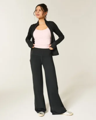 Pantaloni largi cu talie pliată Gilly Hicks Active Recharge