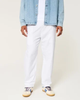 Pantaloni largi din amestec de in Pantaloni largi din amestec de in