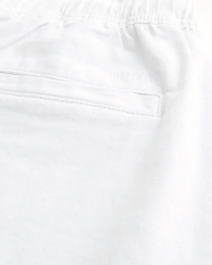 Pantaloni largi din amestec de in, cu elastic în talie Pantaloni largi din amestec de in, cu elastic în talie